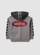 Grey cotton-blend hoodie with Mickey prints for boys_1