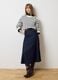 Maglione in misto cotone a righe oversize_1