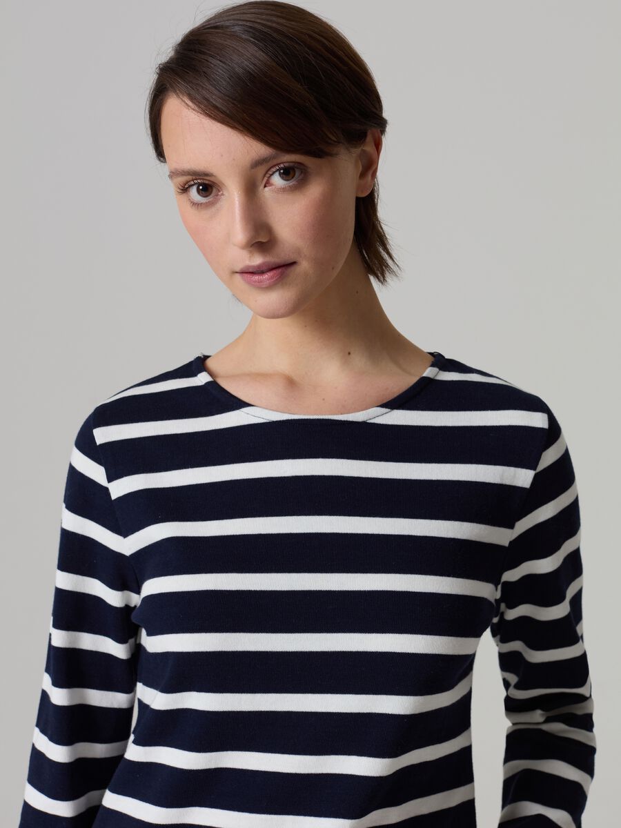 Long-sleeved striped T-shirt_1