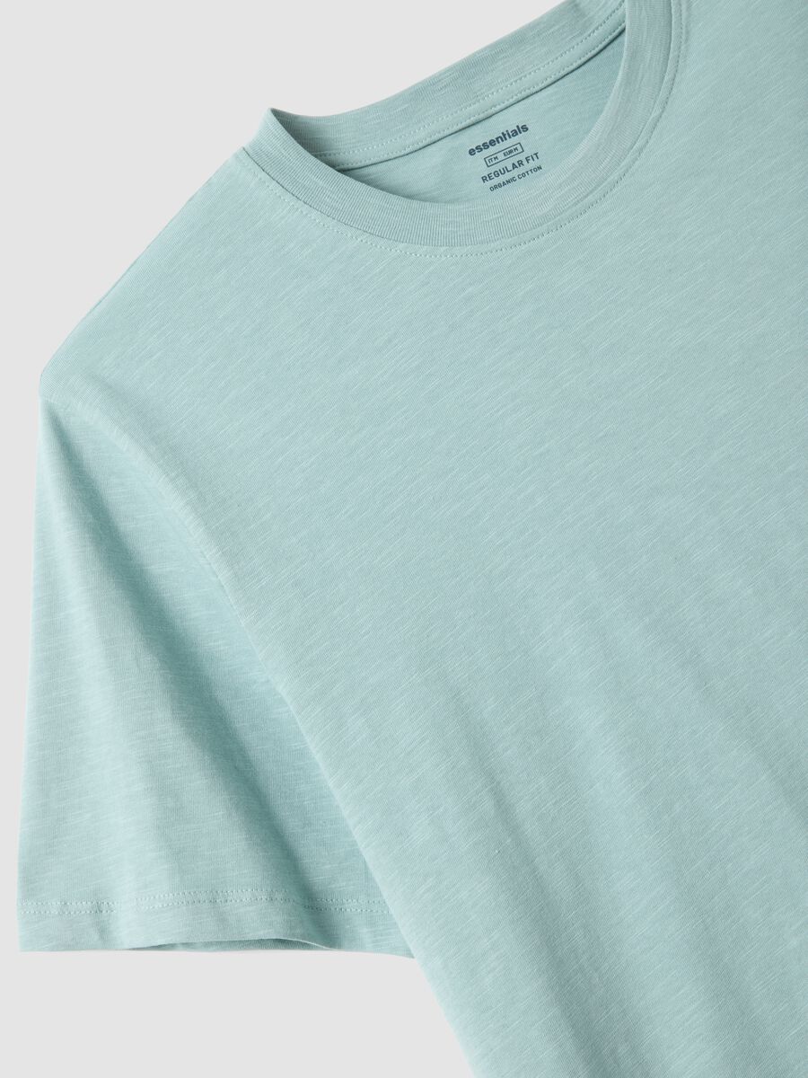 Short sleeve pure cotton azure regular fit T-shirt_5