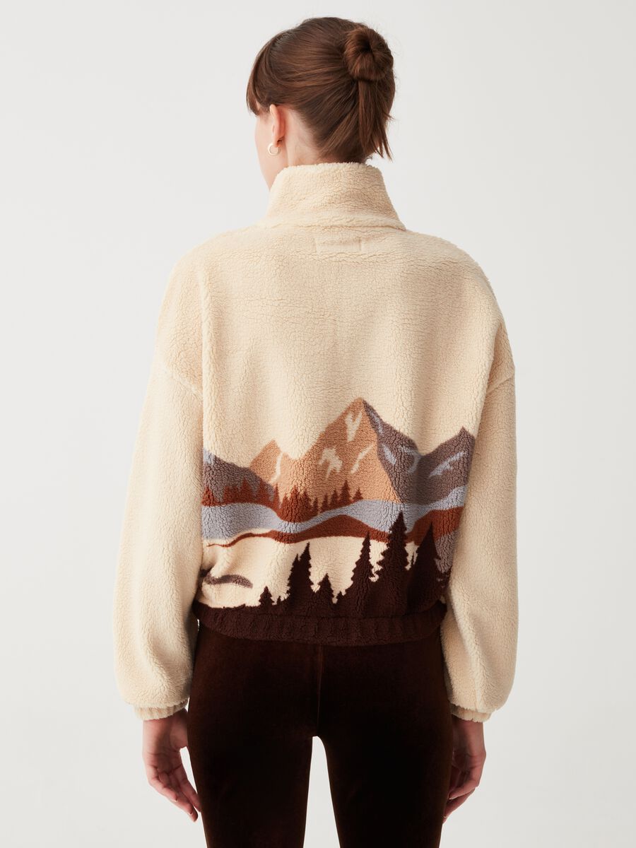 Felpa half-zip con stampa_2