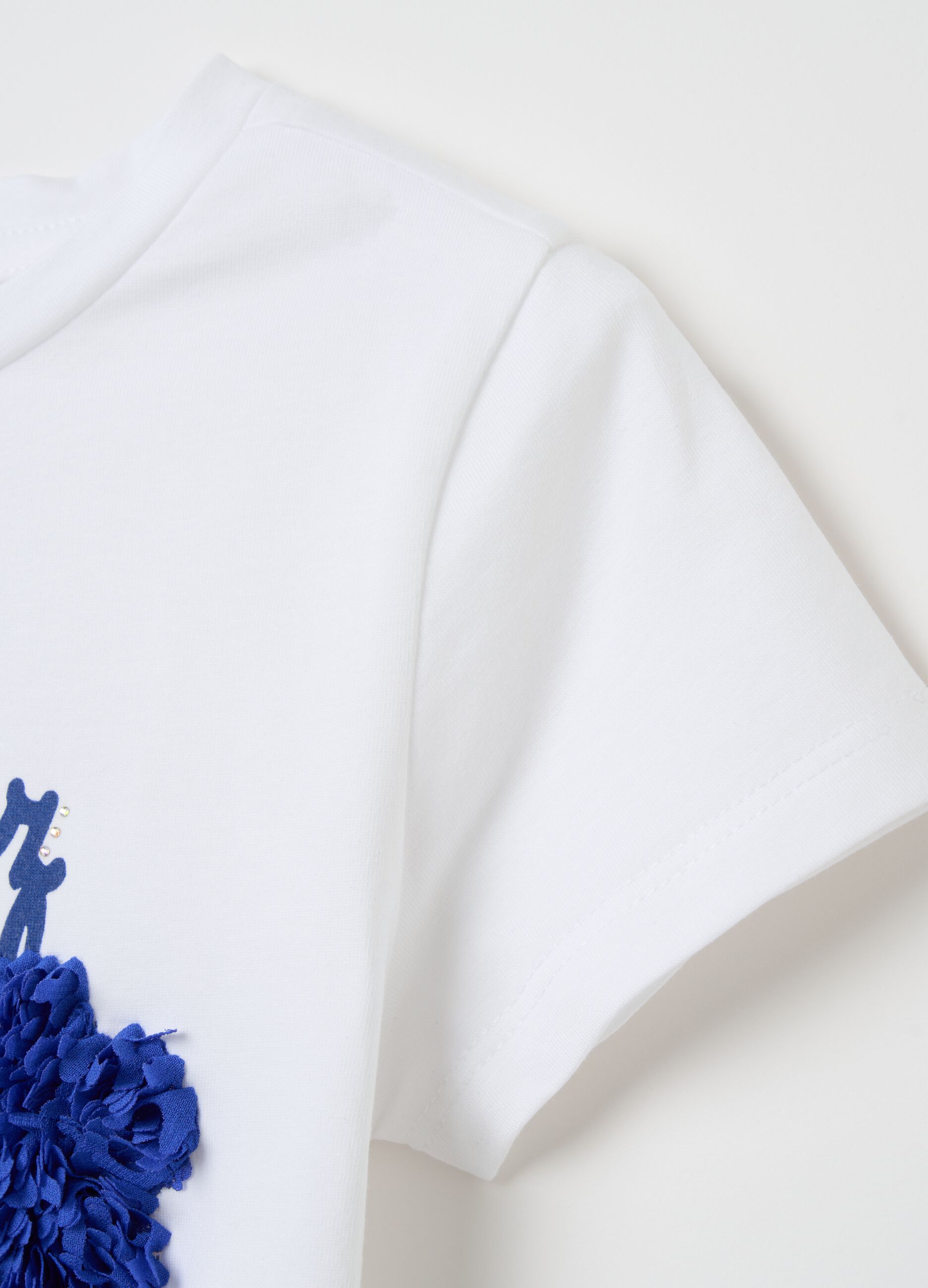 "St. Tropez" T-shirt with ice cream print and appliqués