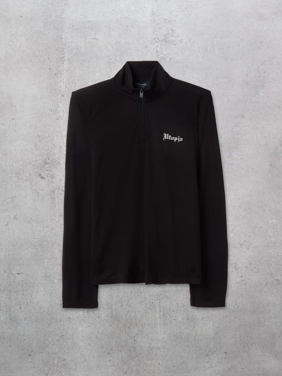 Half-Zip Light Sweater Black_0