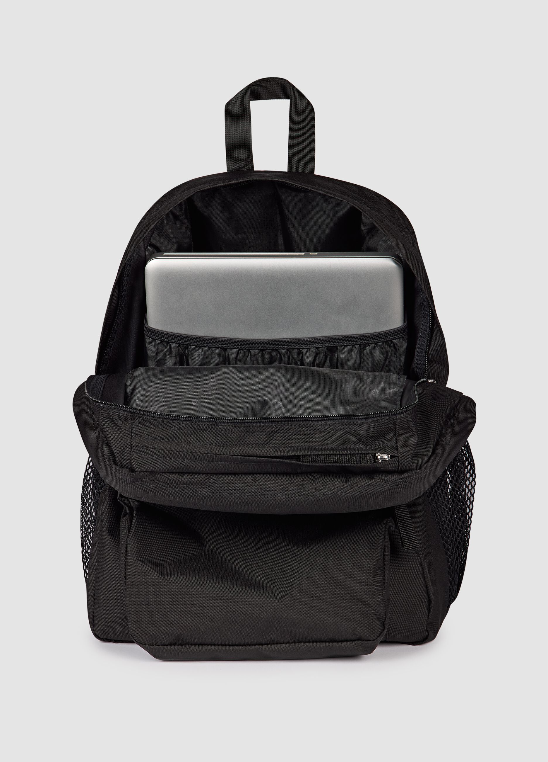 Zaino nero con tasche esterne