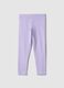 Girls' purple slim fit stretch cotton leggings_0