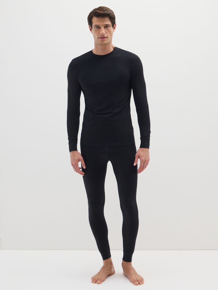 Black long sleeve regular fit T-shirt_1