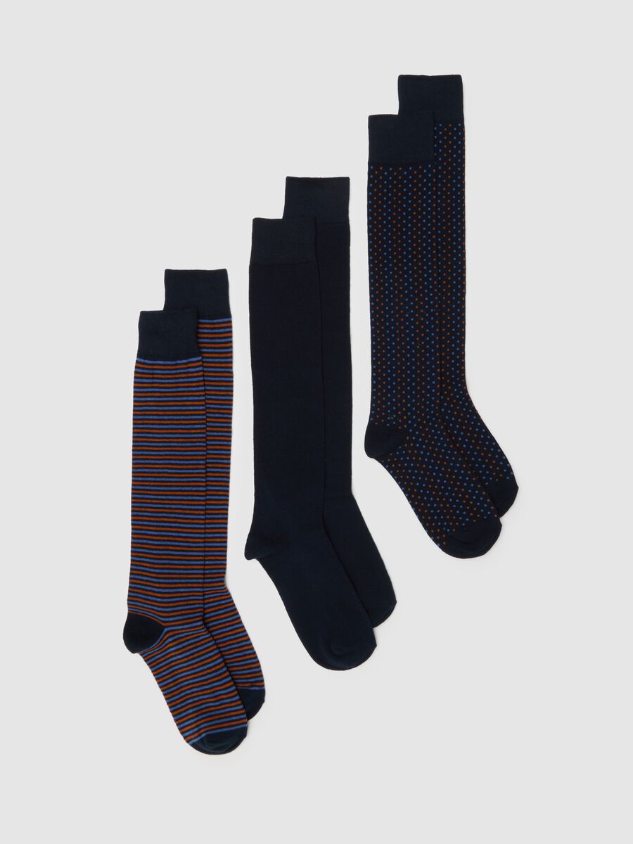 Tripack Long Multicolour Cotton Elasticised Socks_0