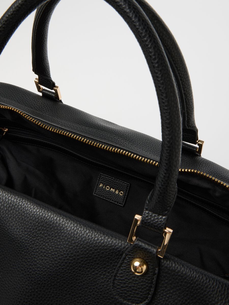 Elegant black bag with handles_2