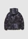 Grey padded boys' regular fit jacket with hood_1