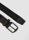 Black braided belt with metal buckle_1