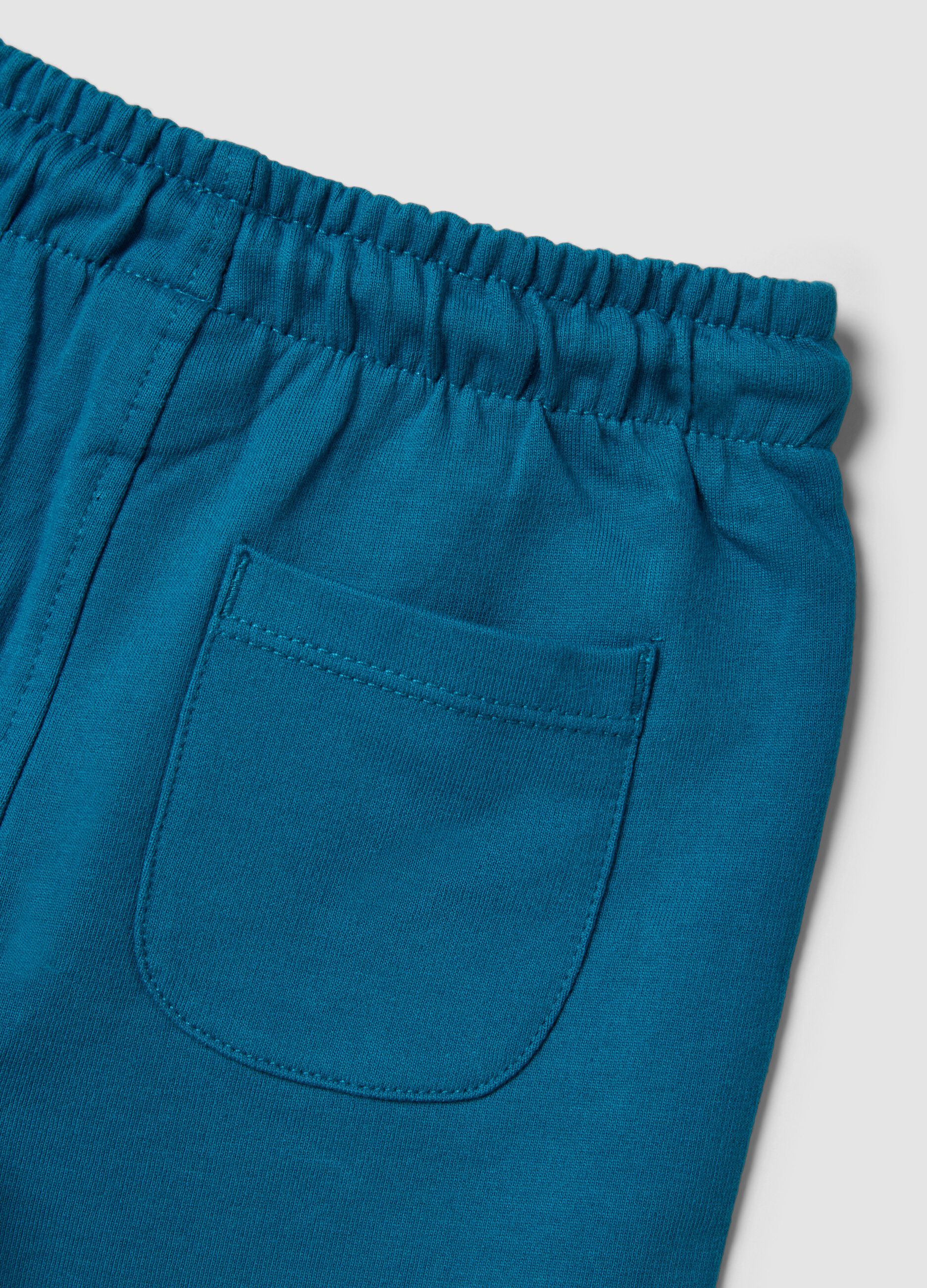 Boys&rsquo; blue pure cotton shorts with elasticated waistband