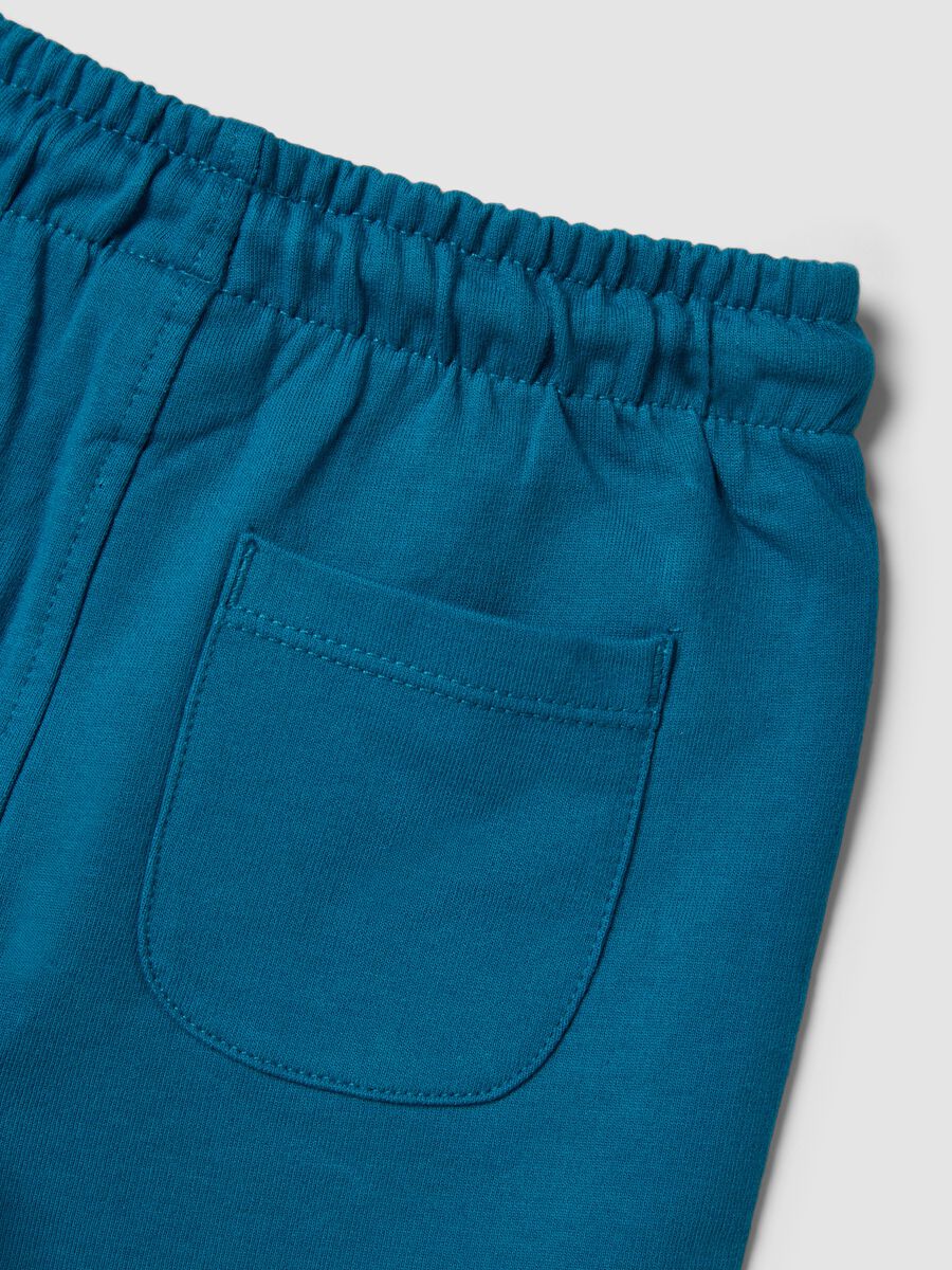 Boys&rsquo; blue pure cotton shorts with elasticated waistband_3