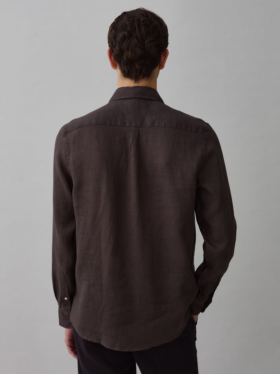 Regular-fit shirt in linen with pocket_2