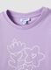 Girls' purple pure cotton T-shirt, regular fit with print_2