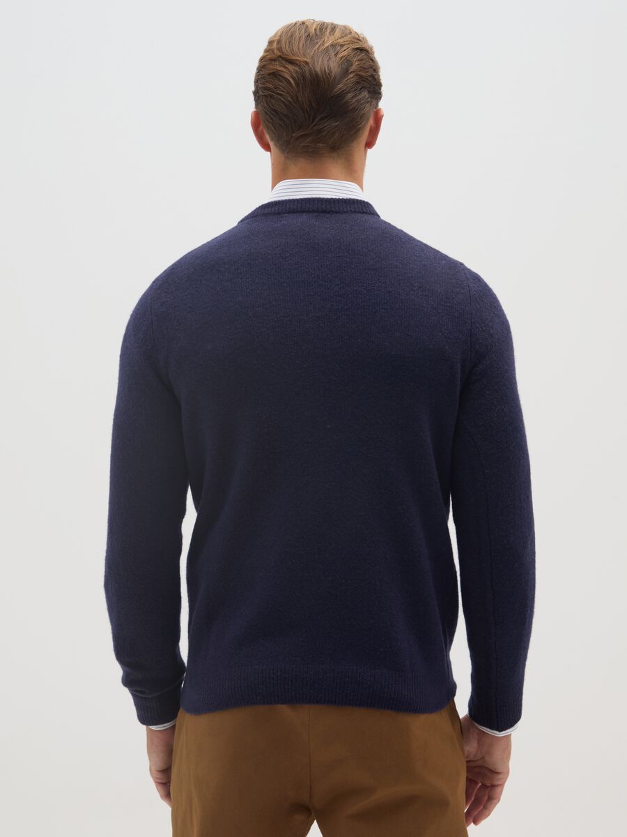 Regular Fit Blue Crewneck Jumper_2