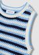 Multicolour striped pure cotton tank top, regular fit_5
