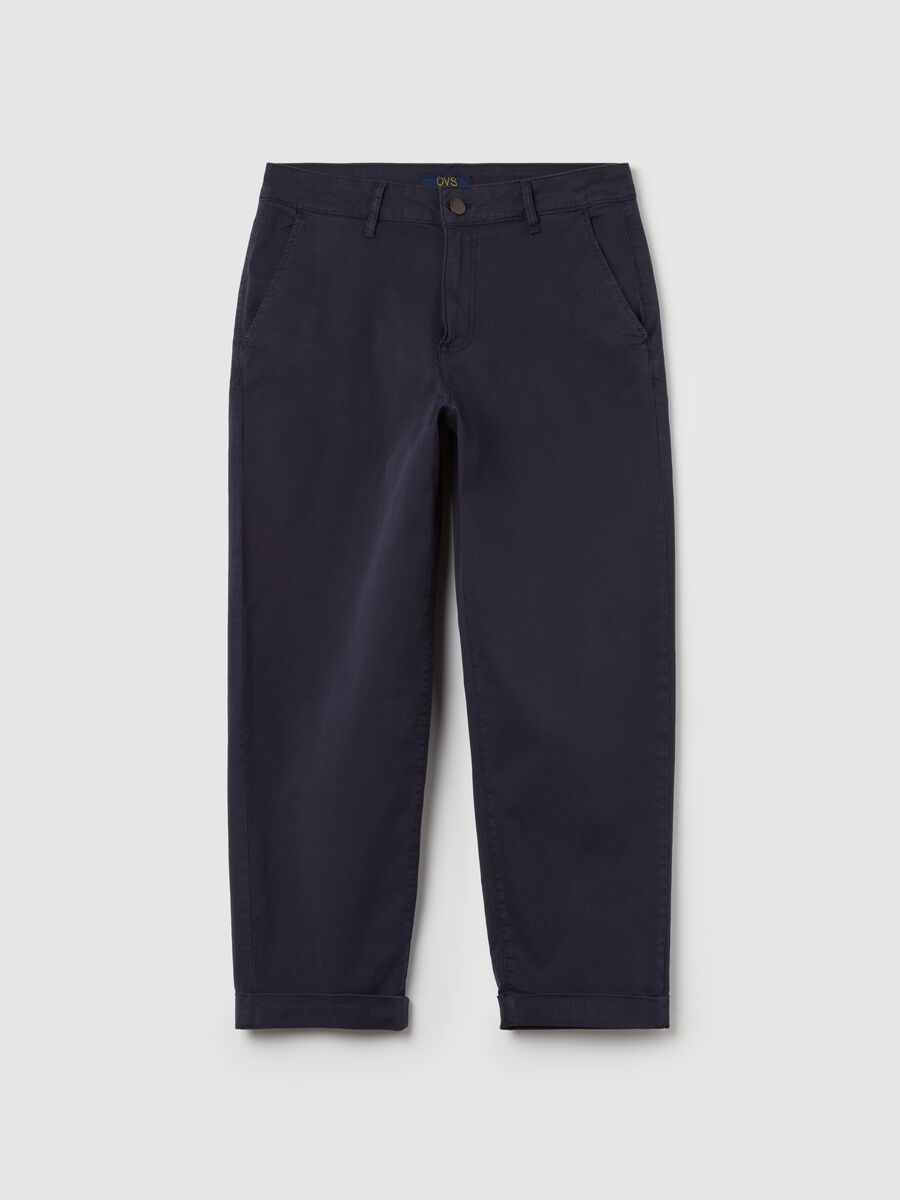 Chino trousers with turned-up hems_4