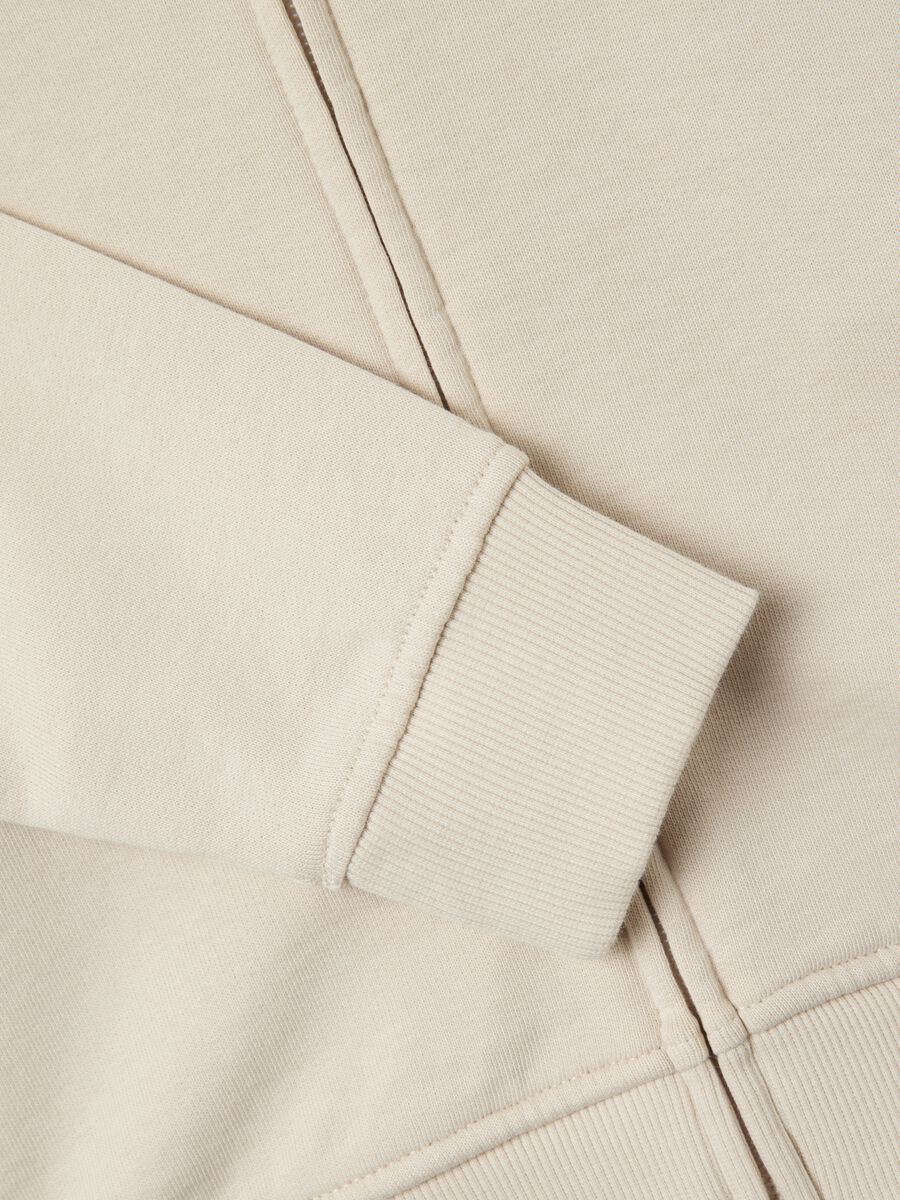 Full-zip sweatshirt in solid colour French terry_2