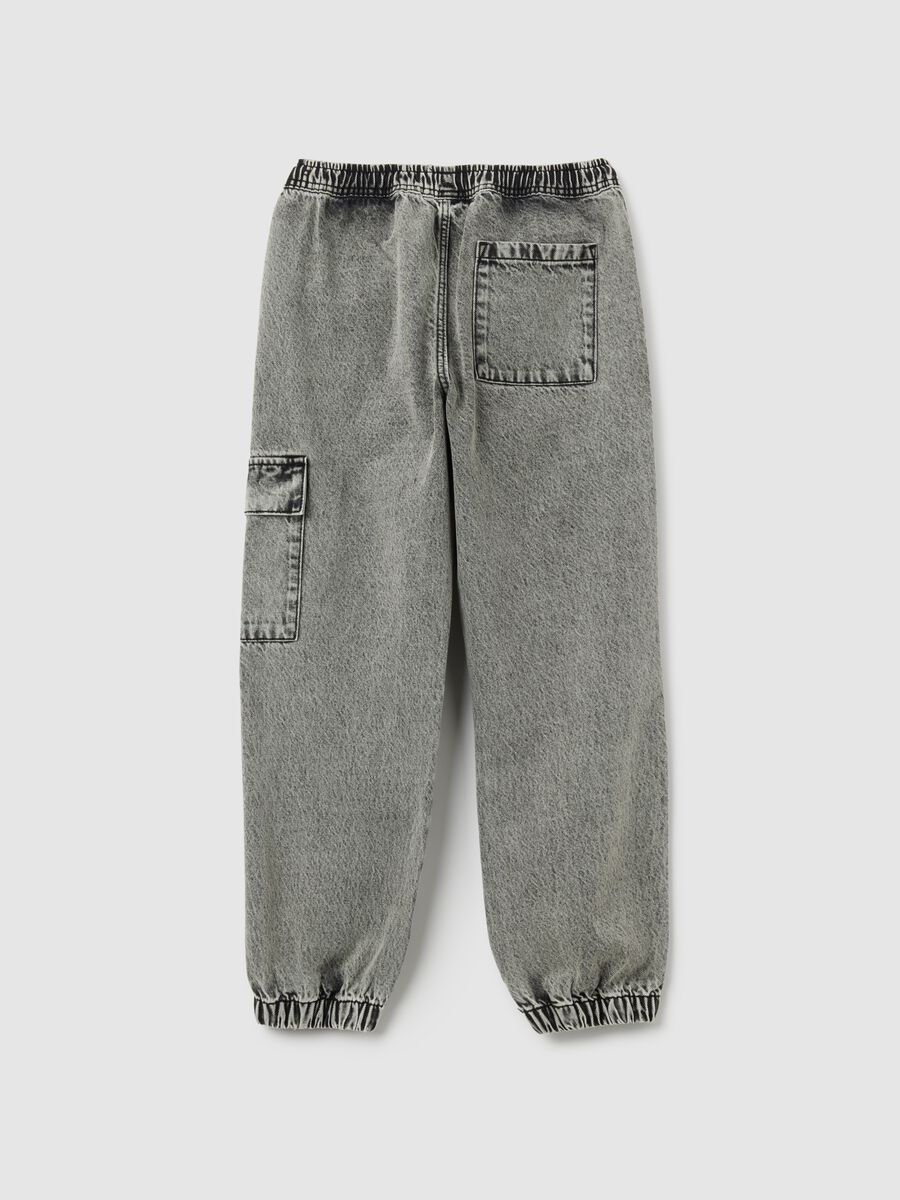 Grey jog denim for boys_1