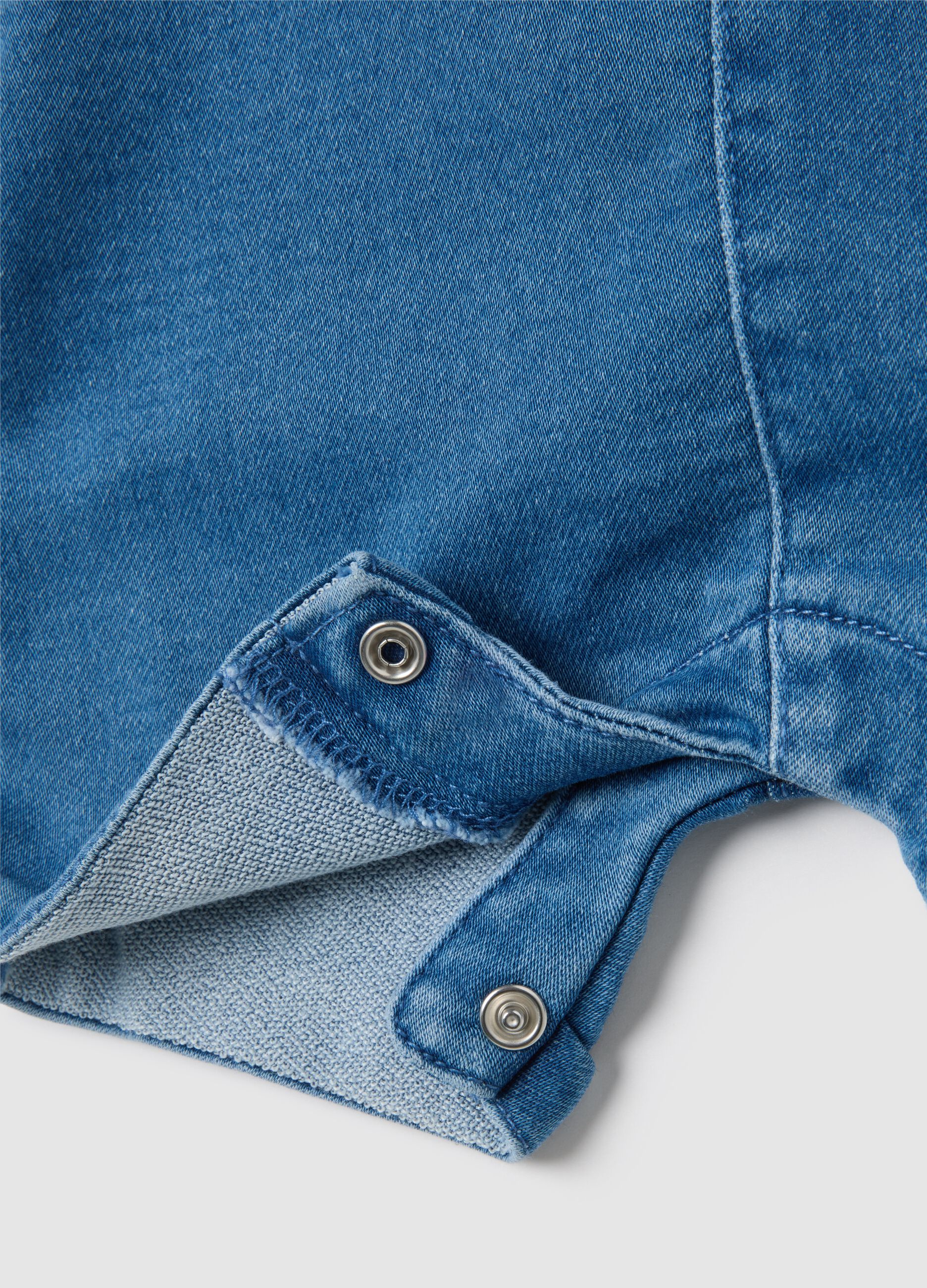 Regular Fit Baby Denim Short Dungarees