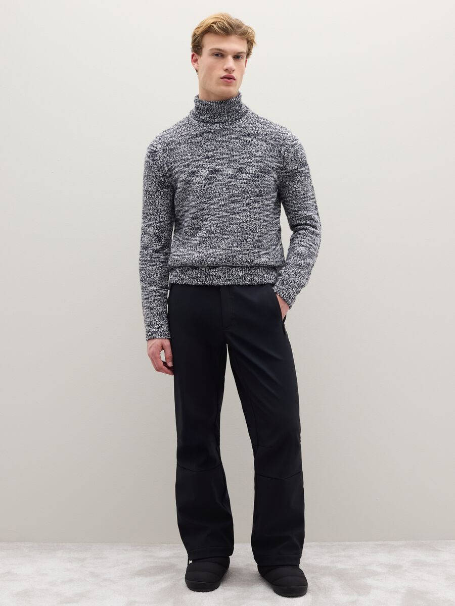 Multicolour Regular Fit High Neck Jumper_1