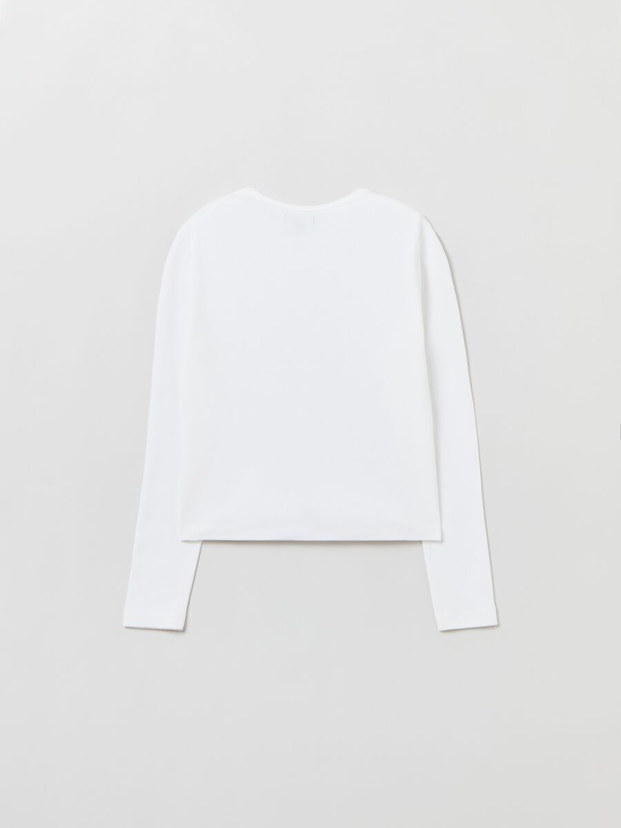 T-shirt a maniche lunghe in cotone_1