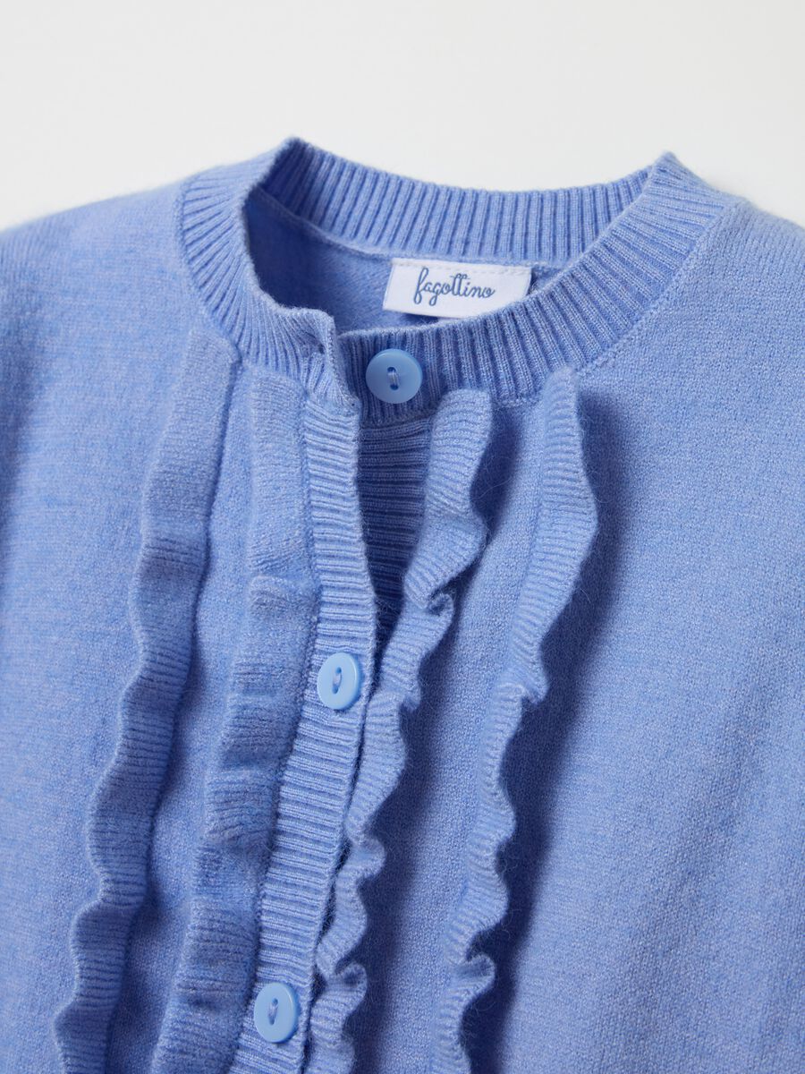 Cardigan with round neck and applications_2