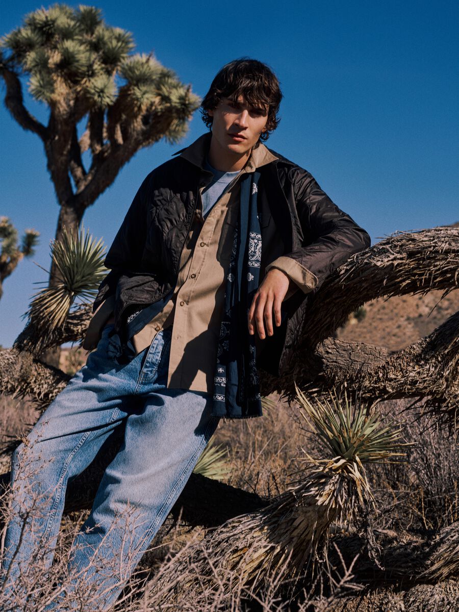 Giacca husky marrone regular fit con zip_0