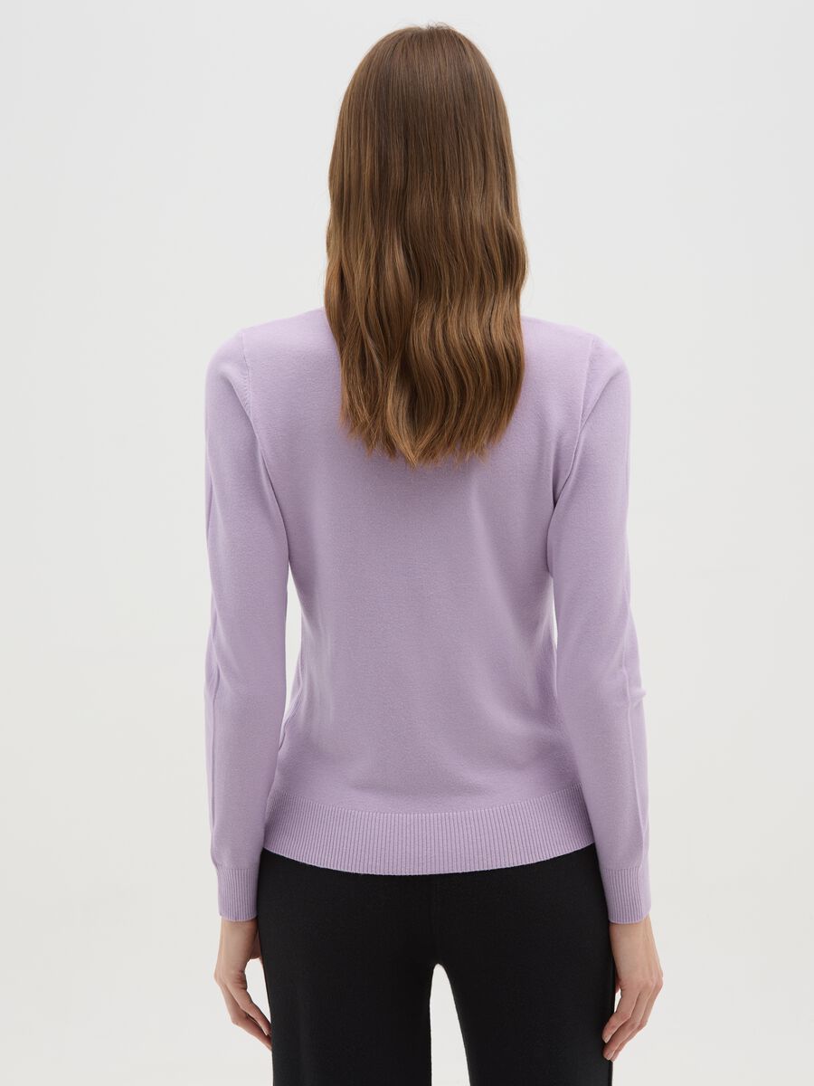Lilac crew neck jumper with long sleeves_2