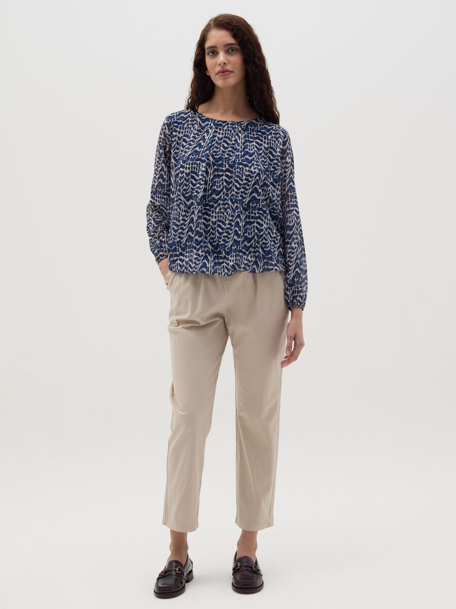Long-sleeved blouse with print_1