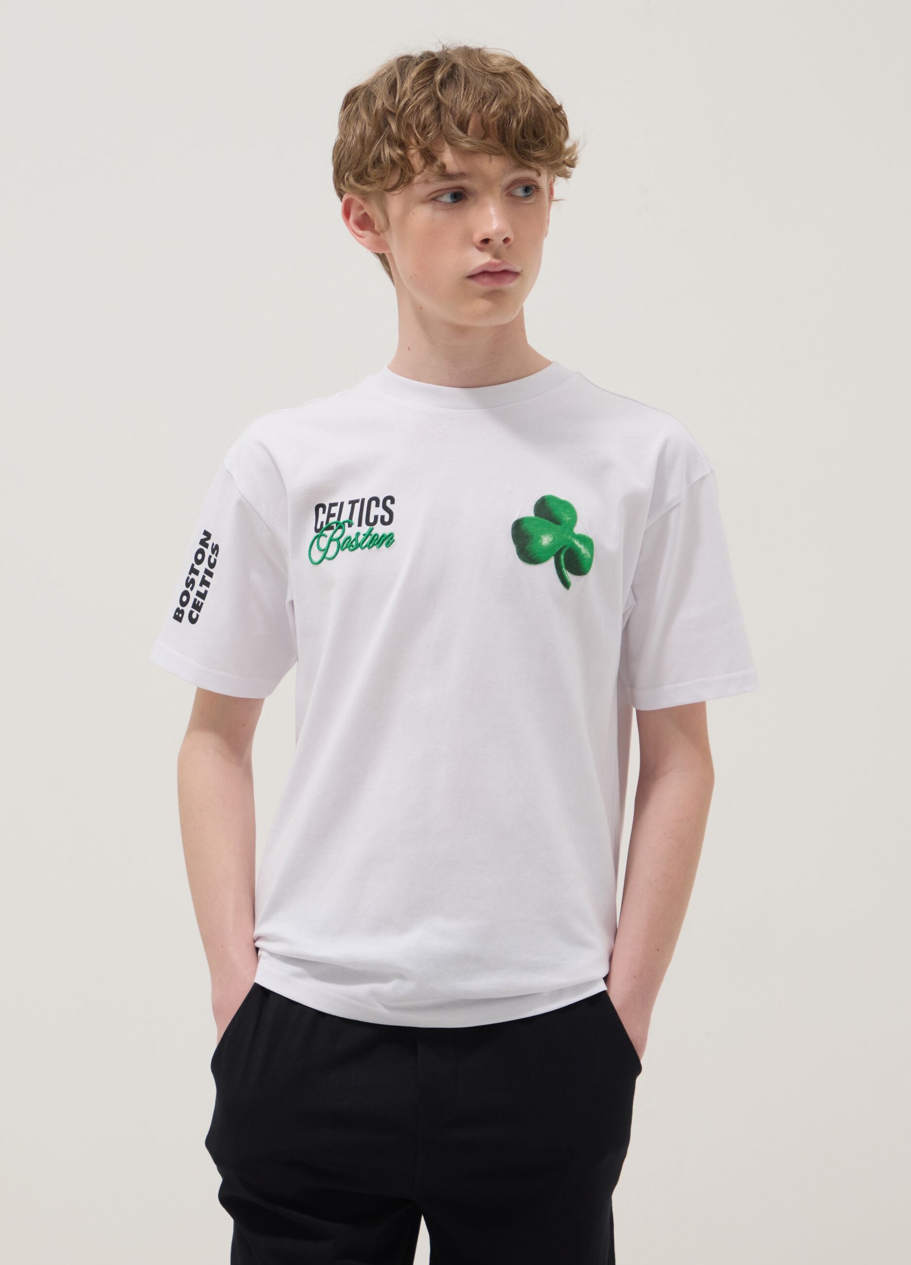 White pure cotton short-sleeve T-shirt
