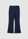 Blue Flare Stretch Cotton Kids' Leggings_0