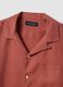 Camicia rossa a maniche corte in puro lyocell_1