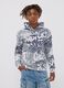 White cotton-blend hoodie with all-over graffiti print for boys_1