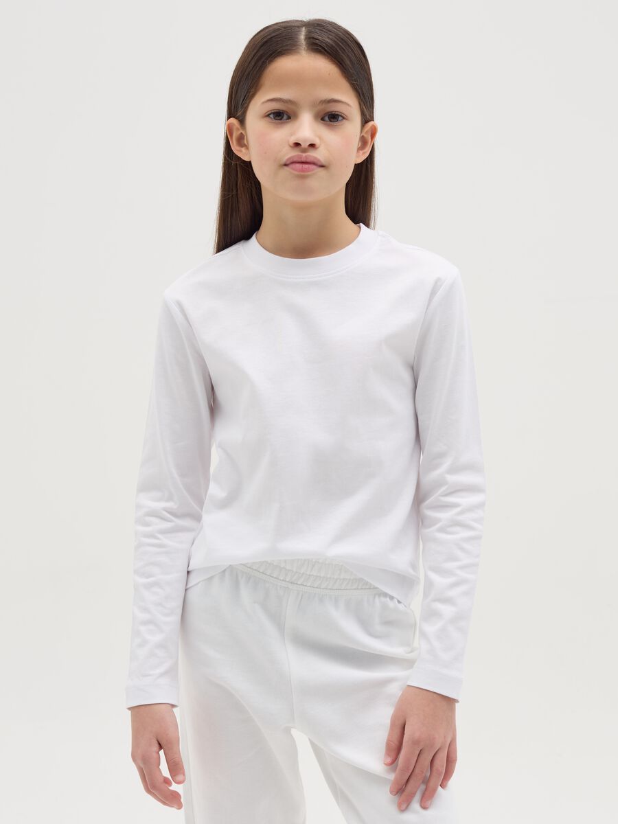 T-shirt a maniche lunghe in cotone _0