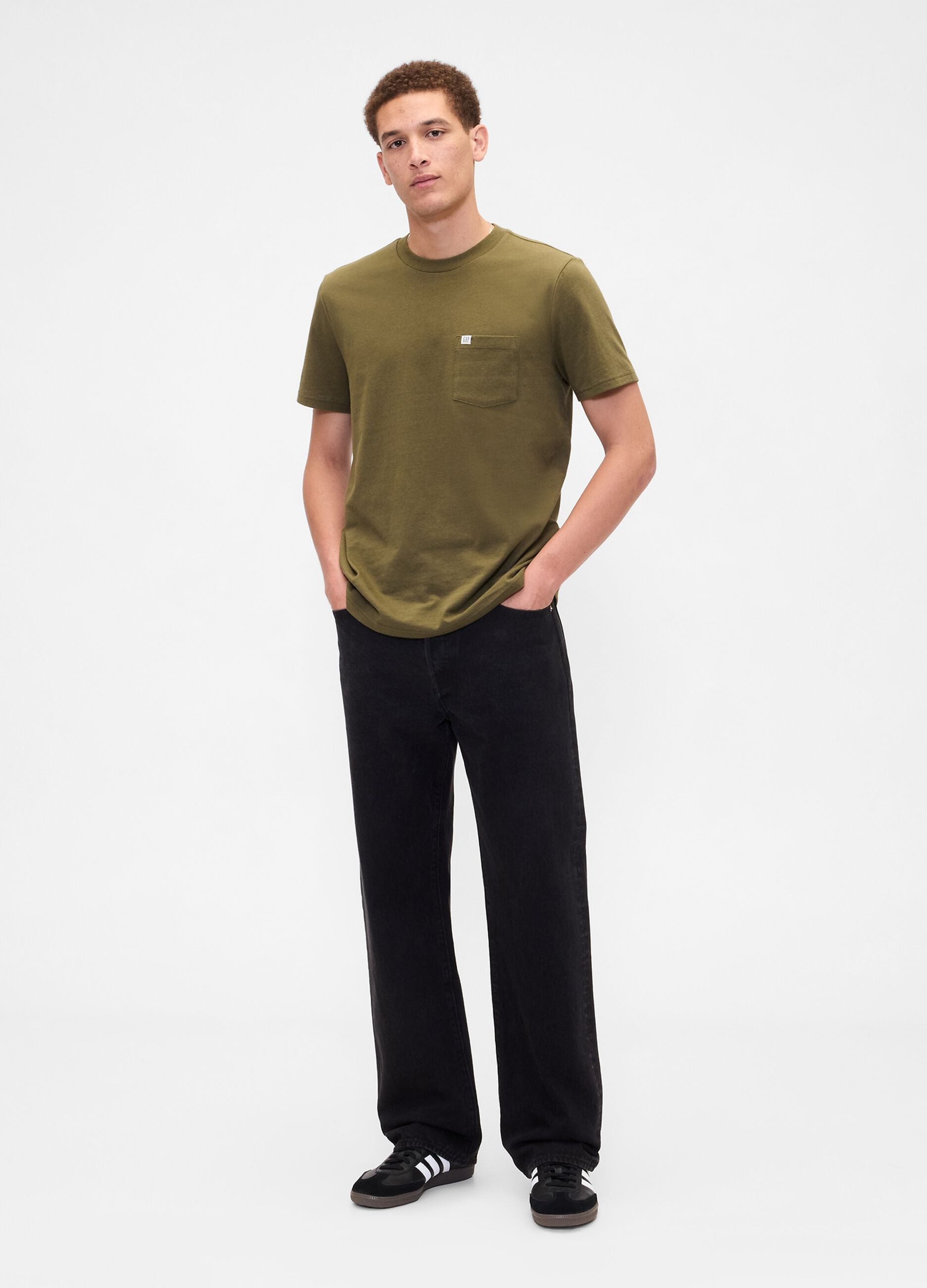 Green Cotton Short Sleeve T-shirt