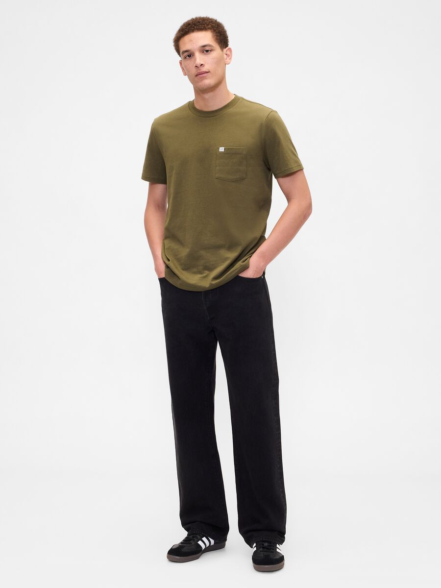 Green Cotton Short Sleeve T-shirt_2