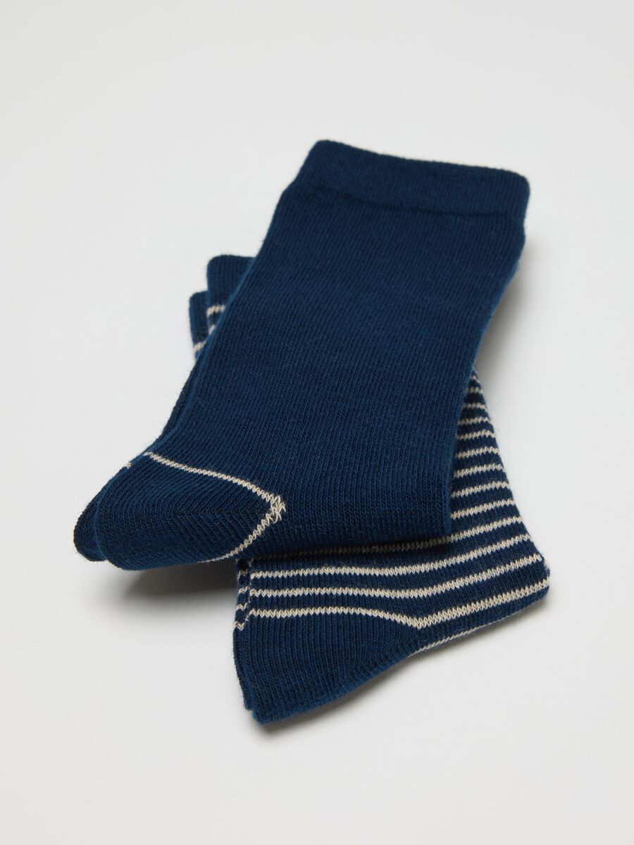Tripack of multicolour cotton blend baby long socks_2