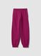 Purple organic cotton jogger trousers_1