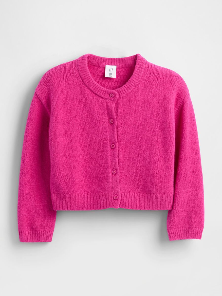 Pink Cotton Blend Cardigan_1