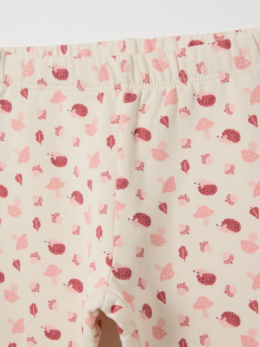 Girls' multicolour cotton leggings_2
