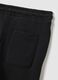Children's black pure cotton trousers with regular fit and waistband_3