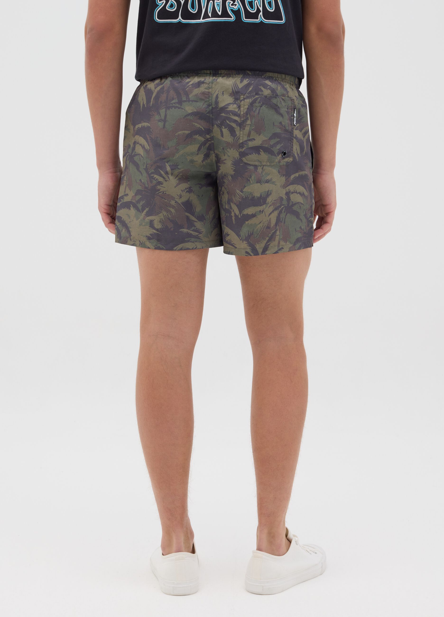 Boxer mare da uomo in misto multicolor regular fit con motivo camouflage