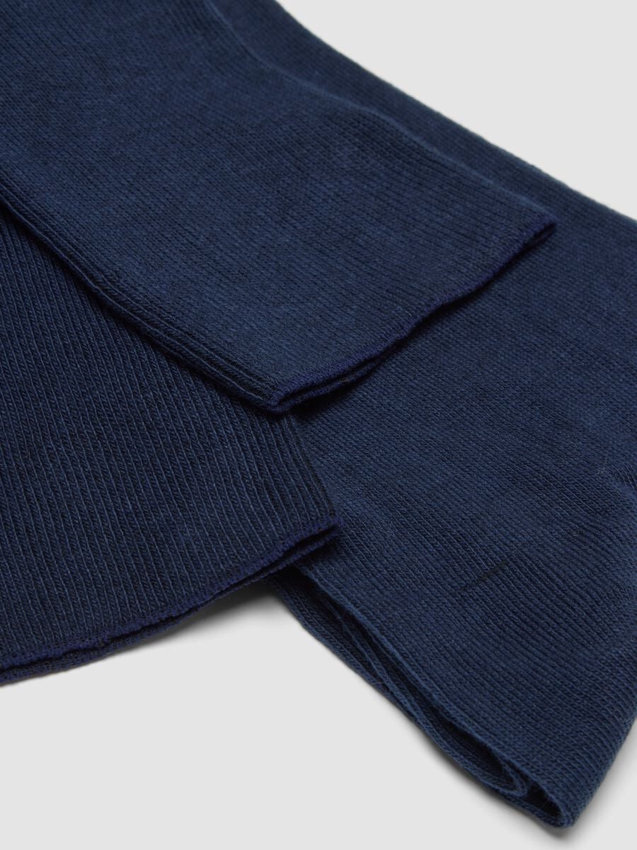 2-pack of long blue cotton and cashmere-blend socks_1