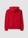 Red 100% cotton sweatshirt with oversized crew neck fit_6