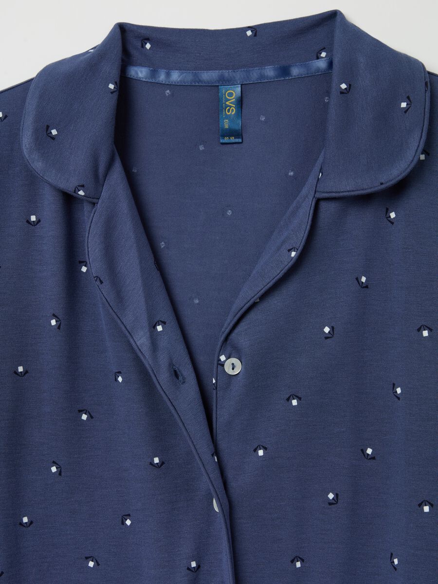 Pyjama top with micro print_5