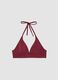 Top bikini elasticizzato rosso con imbottitura removibile_4