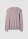 Beige pure merino wool crew-neck jumper, regular fit_6