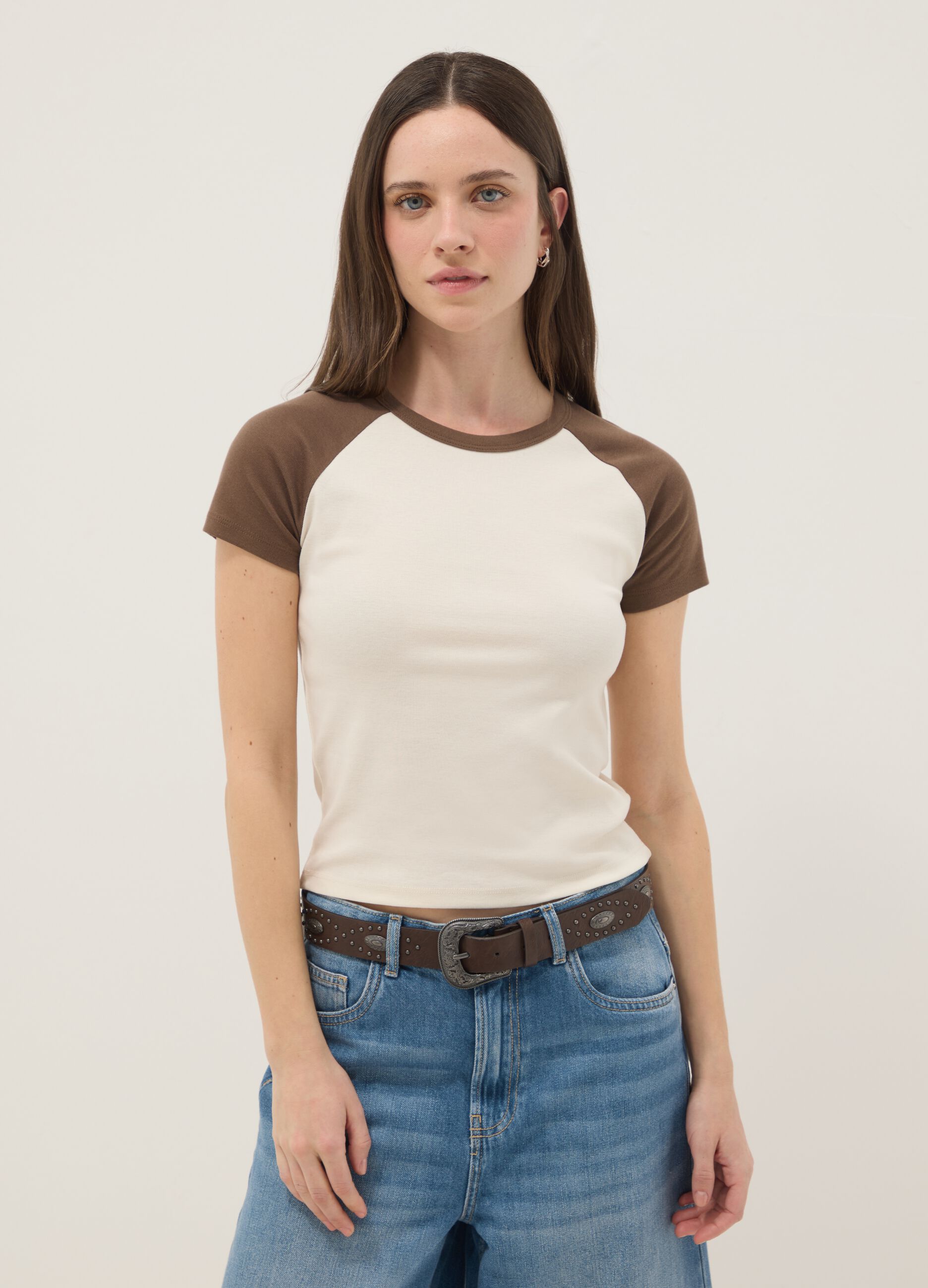 Multicolour pure cotton T-shirt, regular fit