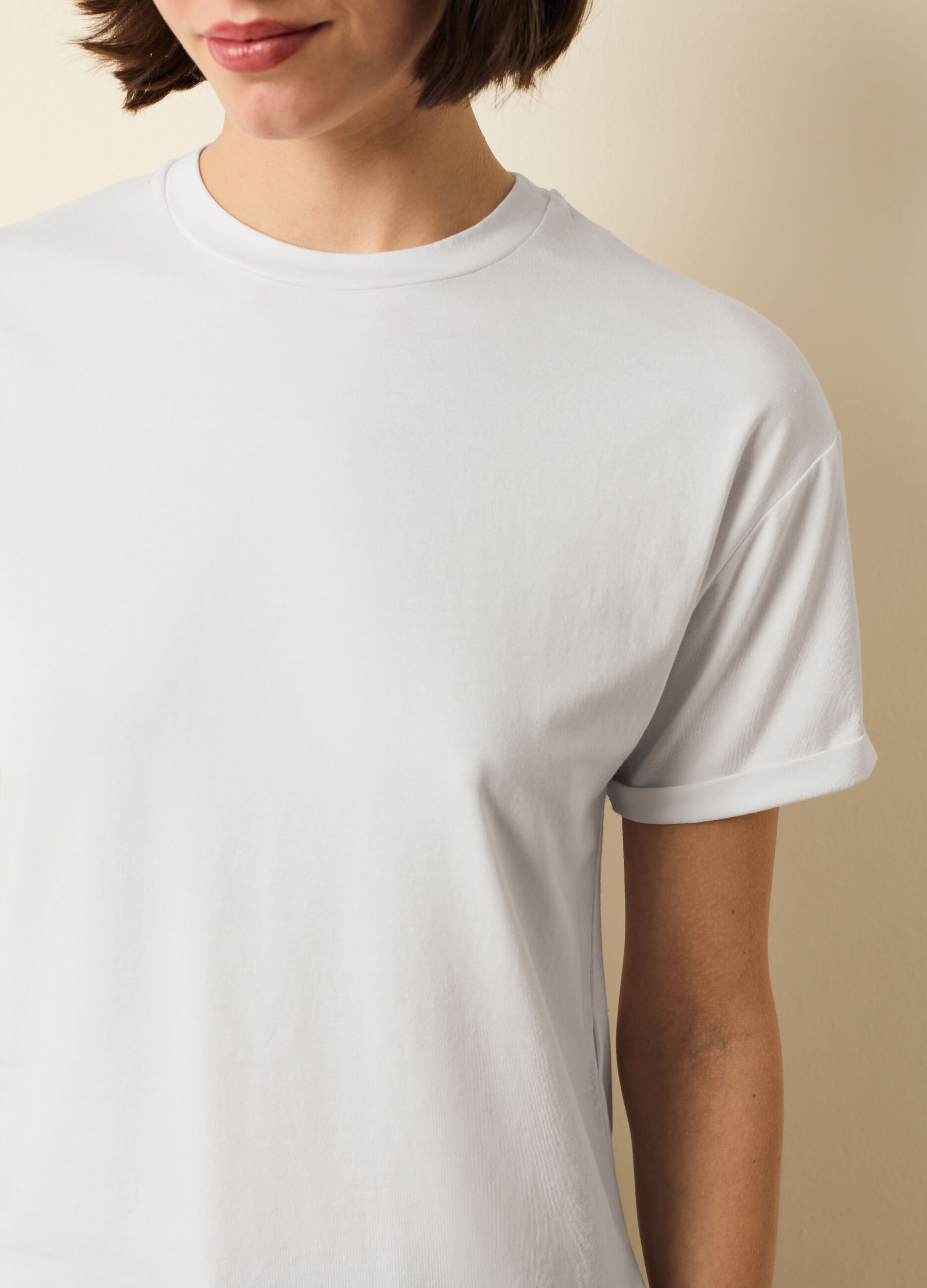 Stretch cotton and modal T-shirt